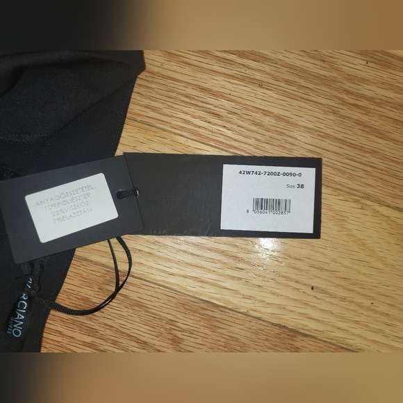 NWT MARCIANO GUESS DRAPED COWL NECK LITTLE BLACK DRESS SIZE IT 38 /US XS - Picture 3 of 7